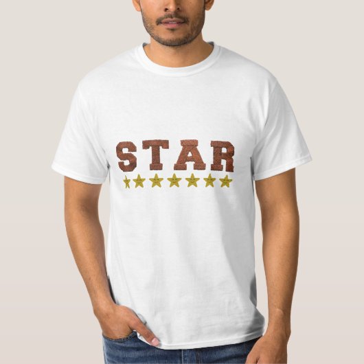 STAR Rating Funny Cute Smiley Star Design T-Shirt (Vorderseite)