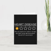 Star Rating Heart Attack Funny Heart Disease Aware Karte (Vorderseite)