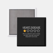 Star Rating Heart Attack Funny Heart Disease Aware Magnet (Vorderseite/Rückseite)