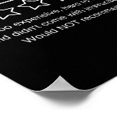 Star Rating Heart Attack Funny Heart Disease Aware Poster (Ecke)