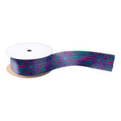 Star Red and Blue Geometric Satinband (Spule)
