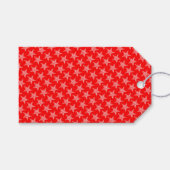Star Red Gift Tags Geschenkanhänger (Vorderseite (Horizontal))