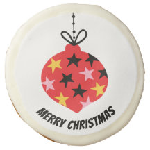 Star Red Merry Christmas Bulb