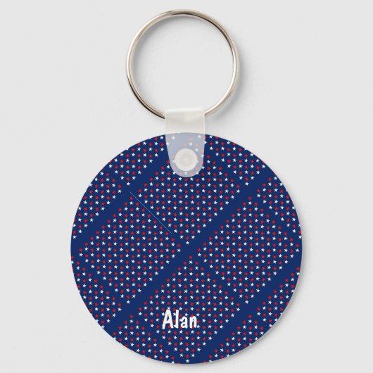 Star Red White/Blue Schlüsselanhänger (Vorderseite)