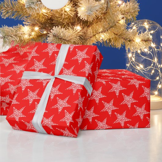 Star Red Wrapping Papier Geschenkpapier (Feiertage)