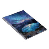 Star Reflections Colorful Lake Night Notebook Notizblock (Rechte Seite)