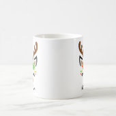 Star Reindeer Face Custom Name Holiday Kaffeetasse (Mittel)