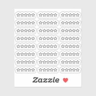 Star Review Book Movie Rating Blank Plane Aufkleber