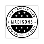 Star Round-Rücksendeadresse Permastempel (Design)