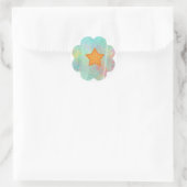 Star Runder Aufkleber (Tasche)