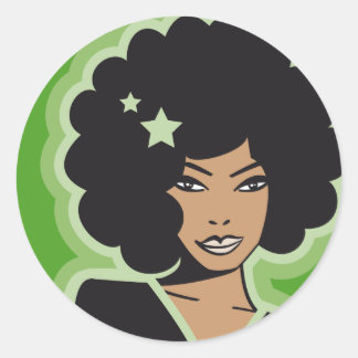 Star Runder Aufkleber