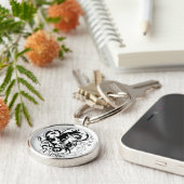 Star Sapphire Grafik 2 Schlüsselanhänger (Seite)