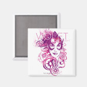 Star Sapphire Grafik 3 Magnet (Vorderseite/Rückseite)