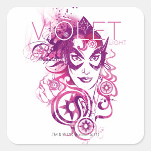 Star Sapphire Grafik 3 Quadratischer Aufkleber