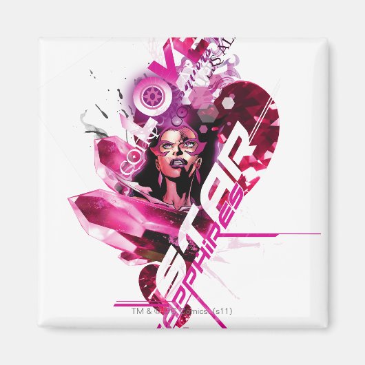 Star Sapphire Graphic 8 Magnet (Vorne)