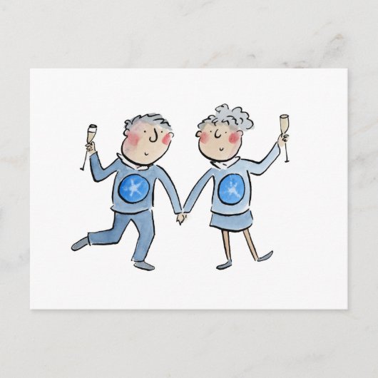 Star Sapphire Jahrestag Postkarte (Vorderseite)