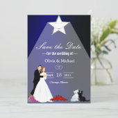 Star Save The Date (Stehend Vorderseite)