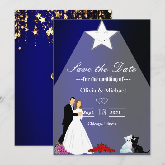 Star Save The Date (Vorne/Hinten)