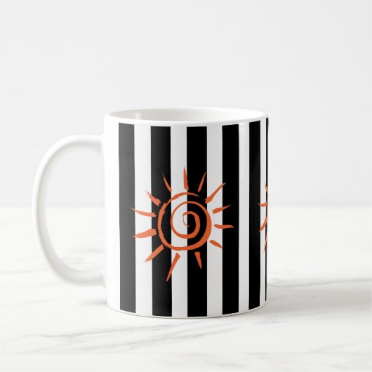 Star Schwarz-weiß Stripe Tasse (Links)