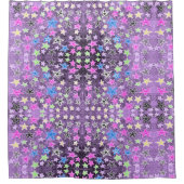 Star Scribble Pastel Duschvorhang (Vorderseite)