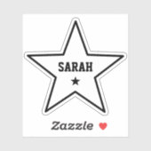 Star Shape Kontur Einfaches Cooles Individuelle Na Aufkleber (Blatt)