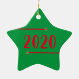 Star Shaped 2020 Personalisierte Weihnachten Keramik Ornament