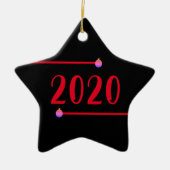 Star Shaped 2020 Personalisierte Weihnachten Keramik Ornament (Vorne)