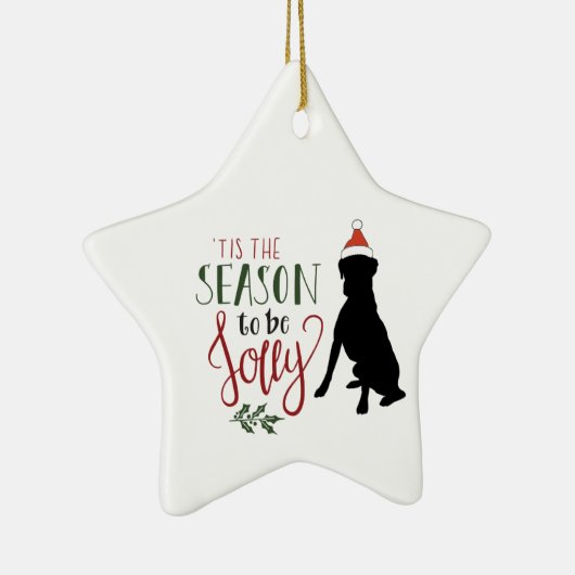 Star Shaped Boxer Dog Weihnachtsschmuck (Rechts)