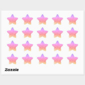 Star Shaped: Rainbow Glitter Stickers (Blatt)