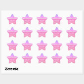 Star Shaped: Rainbow Glitzer: Address Stickers (Blatt)
