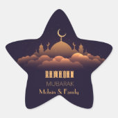 Star Shaped Ramadan Mubarak Sticker (Vorderseite)