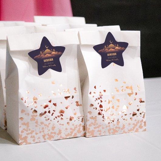 Star Shaped Ramadan Mubarak Sticker