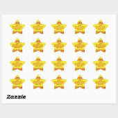 Star Shaped Softball Sticker Ihren Text oder Leere (Blatt)