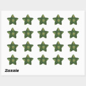Star-shaped sticker featuring green  (Blatt)