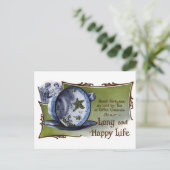 Star Shaped Tea Blätter prognostizieren gutes Glüc Postkarte (Stehend Vorderseite)