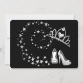 Star Shimmer Lavender Blue Quinceanera Einladung (Rückseite)