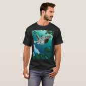 Star Ship and Orbital Space Station. Flottenkriege T-Shirt (Vorne ganz)