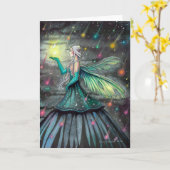 Star Shows Celestie Fairy Fantasy Art Karte (Gelbe Blume)