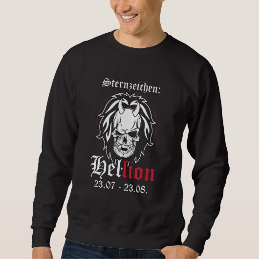 Star Sign Rock Hellion für Löwen Sweatshirt (Vorderseite)