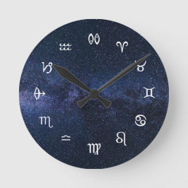 Star Signs: Astrology steht für Starry Sky Runde Wanduhr