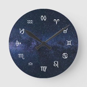 Star Signs: Astrology steht für Starry Sky Runde Wanduhr