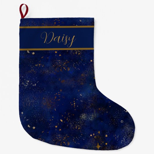 Star Skies Christmas Stocking Großer Weihnachtsstrumpf (Vorderseite)