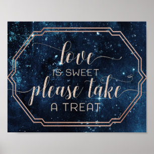 Star Sky Celestial Galaxy Liebe ist Sweet Leckerei Poster