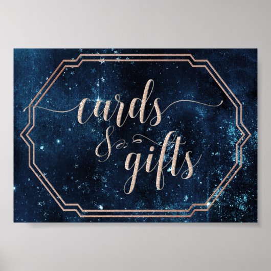 Star Sky Celestial Galaxy Wedding Cards & Gifts Poster (Vorne)