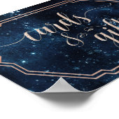 Star Sky Celestial Galaxy Wedding Cards & Gifts Poster (Ecke)