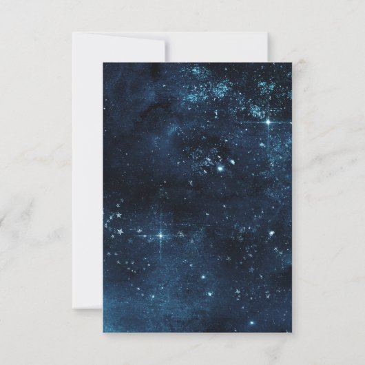 Star Sky Celestial Galaxy Wedding Reply UAWG RSVP Karte (Rückseite)