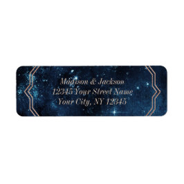 Star Sky Celestial Galaxy Wedding Rücksendeadresse