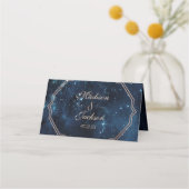 Star Sky Celestial Galaxy Wedding Tischnummer Platzkarte (Rückseite)