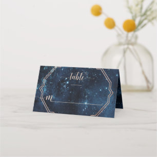 Star Sky Celestial Galaxy Wedding Tischnummer Platzkarte