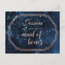 Star Sky Celestial wirst du meine Trauzeugin sein Einladung